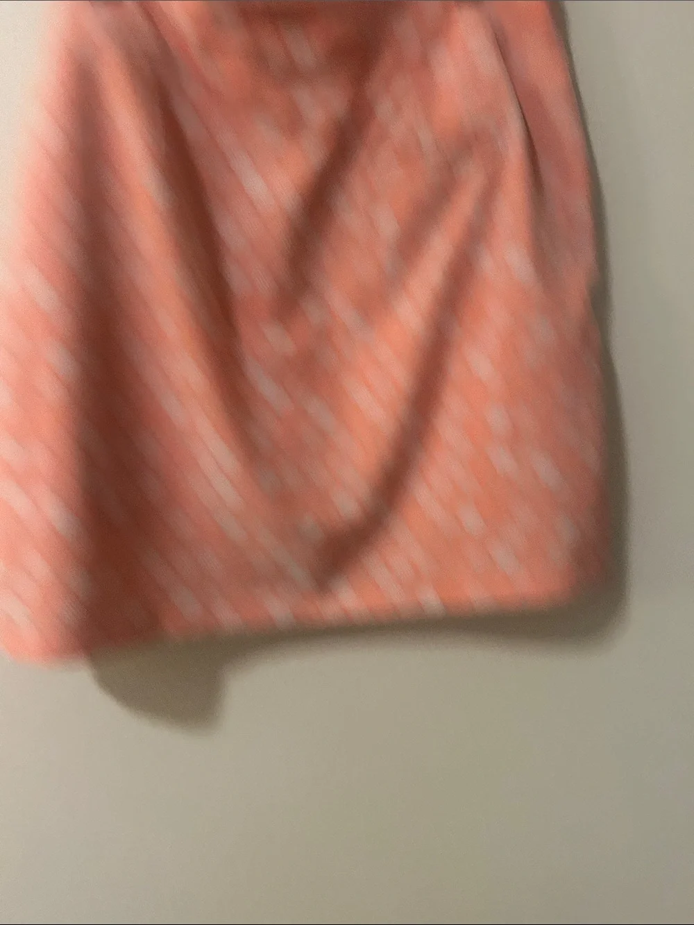 Coral Polka Dot Mini Skirt
